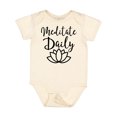 thumbnail image 1 of Inktastic Meditation Yoga Meditate Daily Resolution Boys or Girls Baby Bodysuit, 1 of 5
