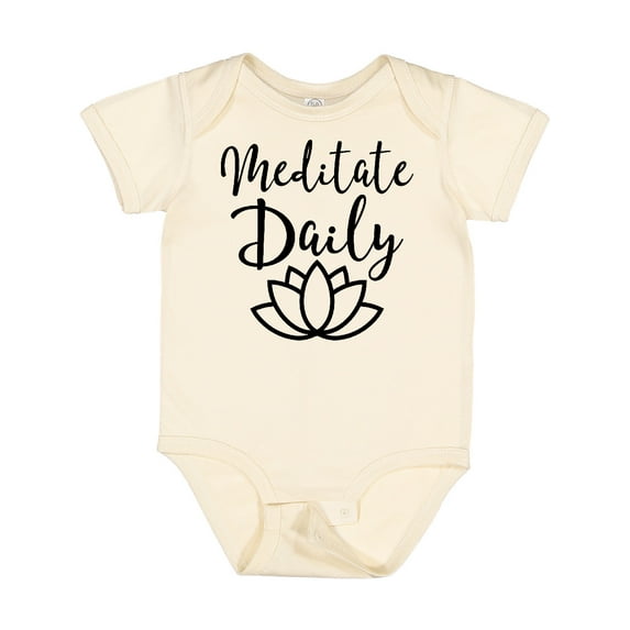 Inktastic Meditation Yoga Meditate Daily Resolution Boys or Girls Baby Bodysuit