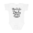 thumbnail image 1 of Inktastic Meditation Yoga Meditate Daily Resolution Boys or Girls Baby Bodysuit, 1 of 5