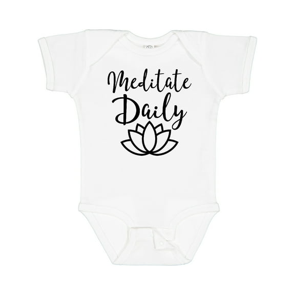 Inktastic Meditation Yoga Meditate Daily Resolution Boys or Girls Baby Bodysuit