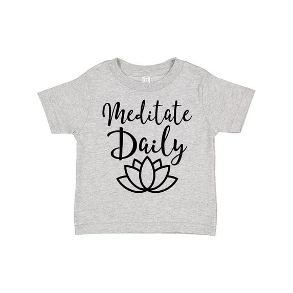 Inktastic Meditation Yoga Meditate Daily Resolution Boys or Girls Toddler T-Shirt