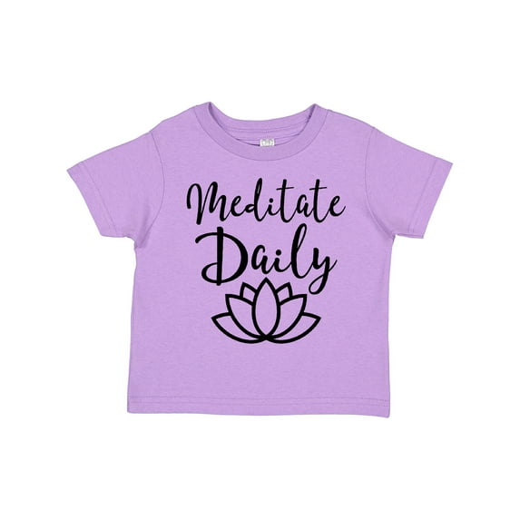 Inktastic Meditation Yoga Meditate Daily Resolution Boys or Girls Toddler T-Shirt
