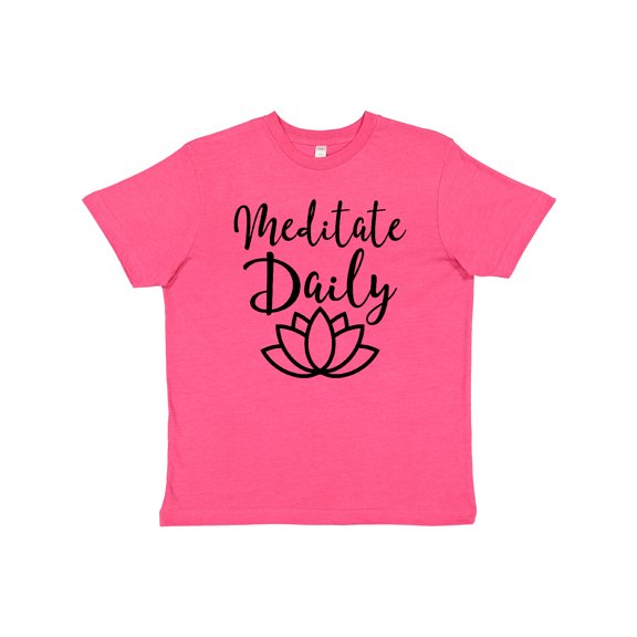 Inktastic Meditation Yoga Meditate Daily Resolution Youth T-Shirt