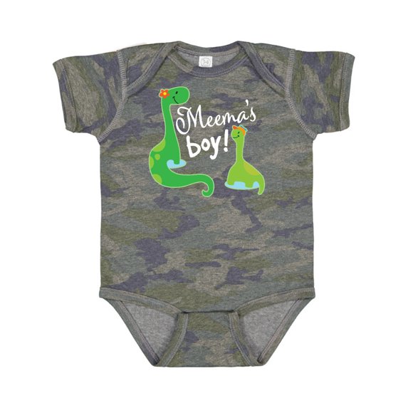 Inktastic Meema Boy Grandson Dinosaur Boys Baby Bodysuit