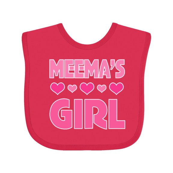 Inktastic Meema Girl Granddaughter Girls Baby Bib