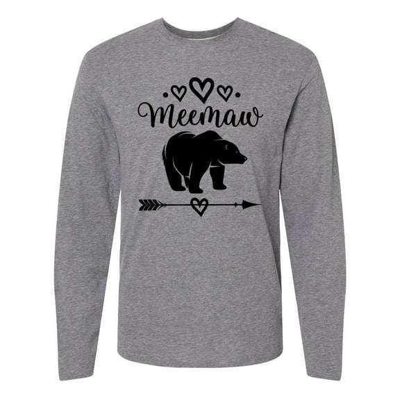 Inktastic Meemaw Bear Grandma Gift Long Sleeve T-Shirt
