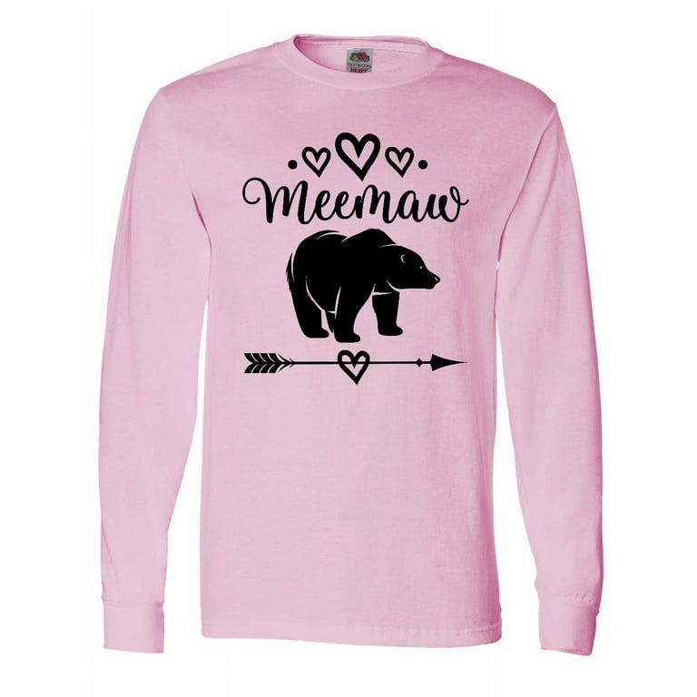 Inktastic Meemaw Bear Grandma Gift Long Sleeve T-Shirt