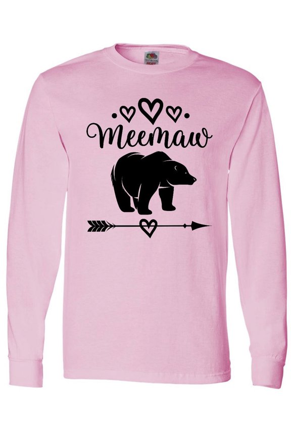 Meemaw Bear Grandma Gift Long Sleeve T-Shirt