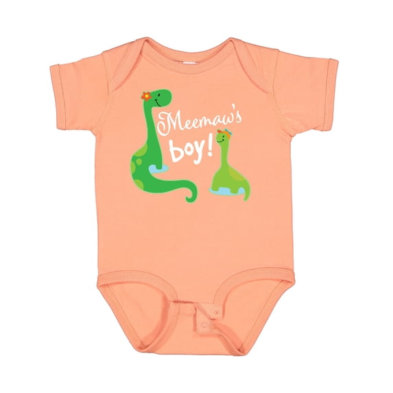 Inktastic Meemaw Boy Grandson Dinosaur Boys Baby Bodysuit