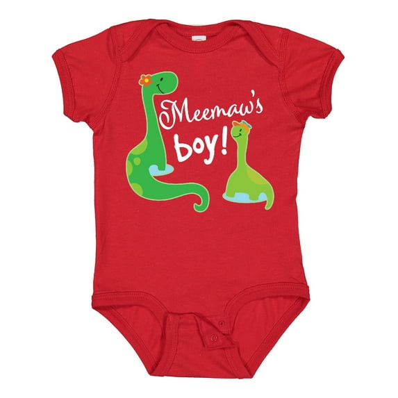 Inktastic Meemaw Boy Grandson Dinosaur Boys Baby Bodysuit