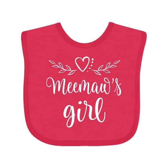 Inktastic Meemaw Girl Granddaughter Girls Baby Bib