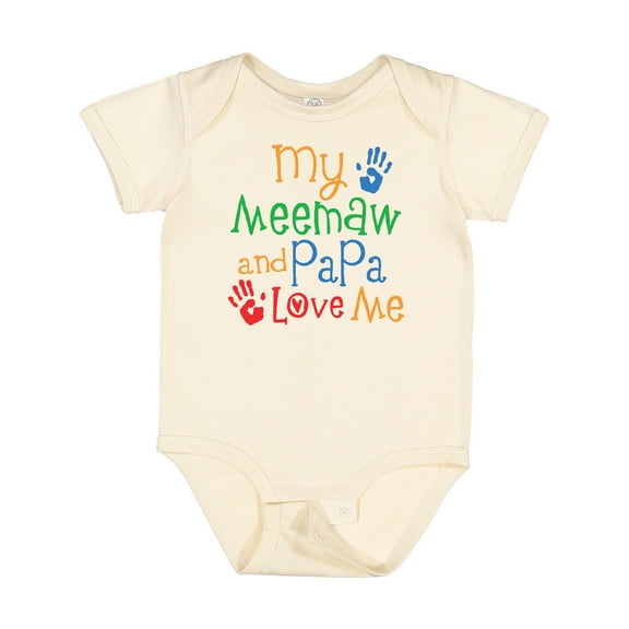 Inktastic Meemaw and Papa Love Me Boys or Girls Baby Bodysuit