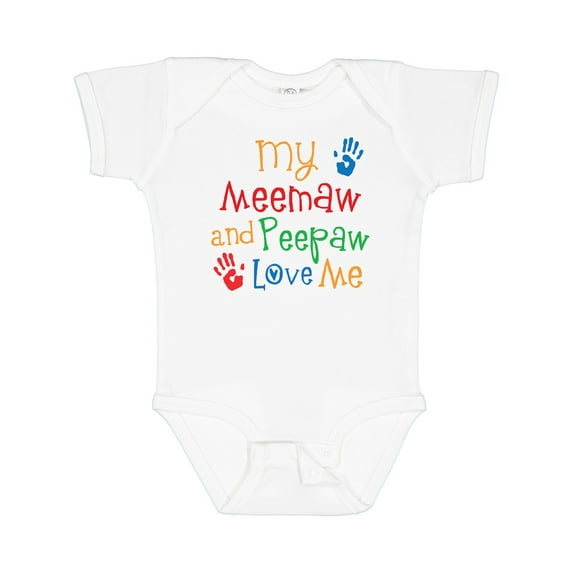 Inktastic Meemaw and Peepaw Love Me Boys or Girls Baby Bodysuit