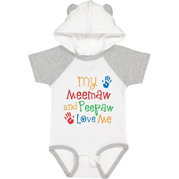 Inktastic Meemaw and Peepaw Love Me Boys or Girls Baby Bodysuit