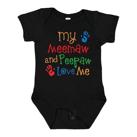 Inktastic Meemaw and Peepaw Love Me Boys or Girls Baby Bodysuit