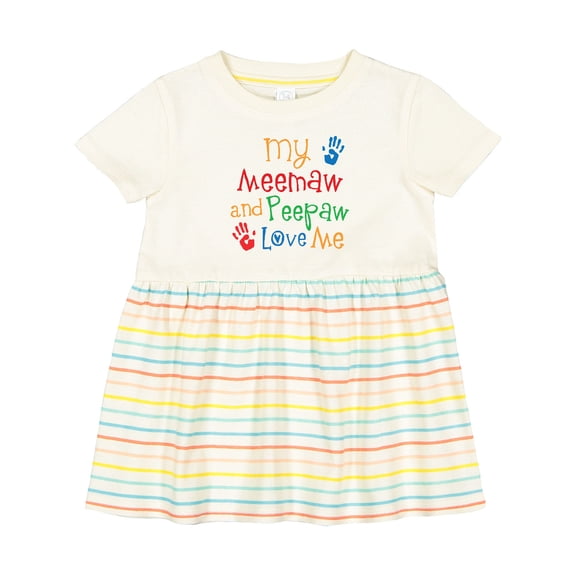 Inktastic Meemaw and Peepaw Love Me Girls Baby Dress