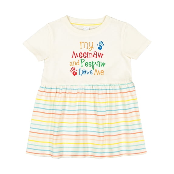Inktastic Meemaw and Peepaw Love Me Girls Baby Dress