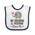 thumbnail image 1 of Inktastic Meemaw and Peepaw Love Me Grandchild Boys or Girls Baby Bib, 1 of 4