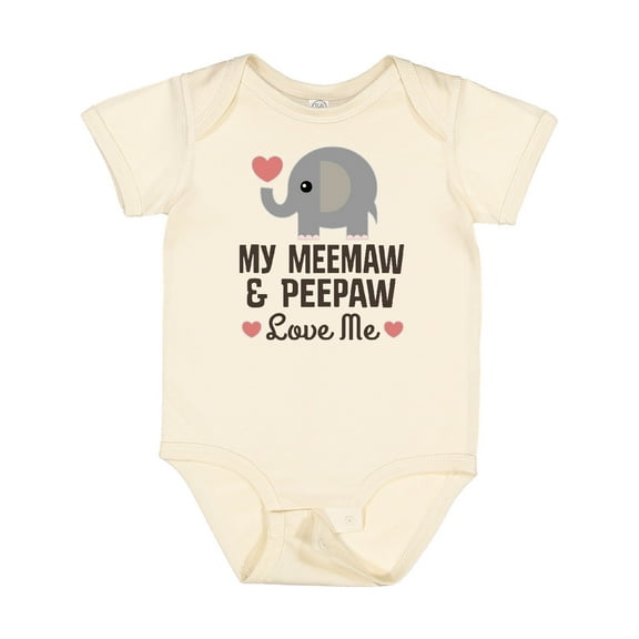 Inktastic Meemaw and Peepaw Love Me Grandchild Boys or Girls Baby Bodysuit