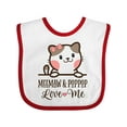 thumbnail image 1 of Inktastic Meemaw and Pop Pop Cat Grandchild Girls Baby Bib, 1 of 4
