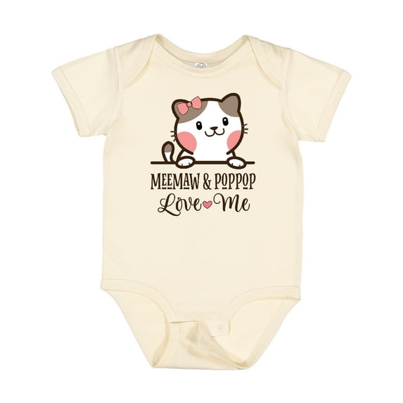 Inktastic Meemaw and Pop Pop Cat Grandchild Girls Baby Bodysuit