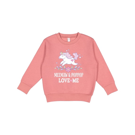 Inktastic Meemaw and Poppop Unicorn Toddler Sweatshirt