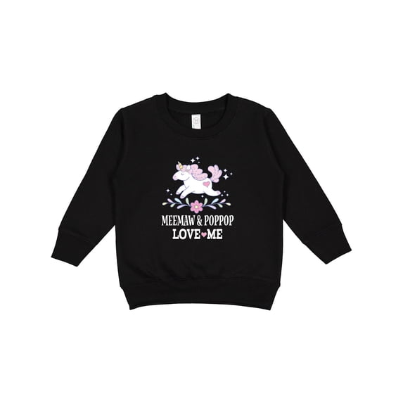 Inktastic Meemaw and Poppop Unicorn Toddler Sweatshirt