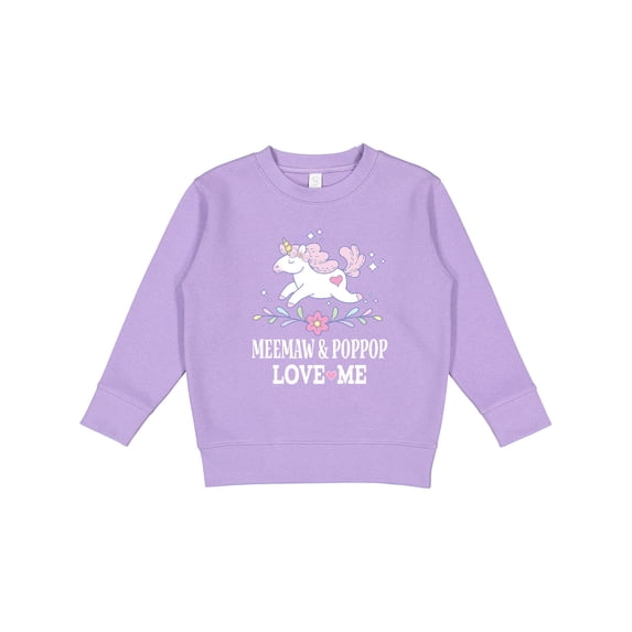 Inktastic Meemaw and Poppop Unicorn Toddler Sweatshirt