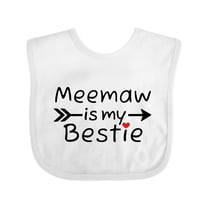 Inktastic Meemaw is My Bestie Boys or Girls Baby Bib