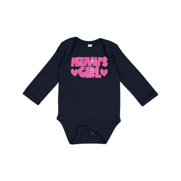 Inktastic Meemaw's Girl Girls Long Sleeve Baby Bodysuit