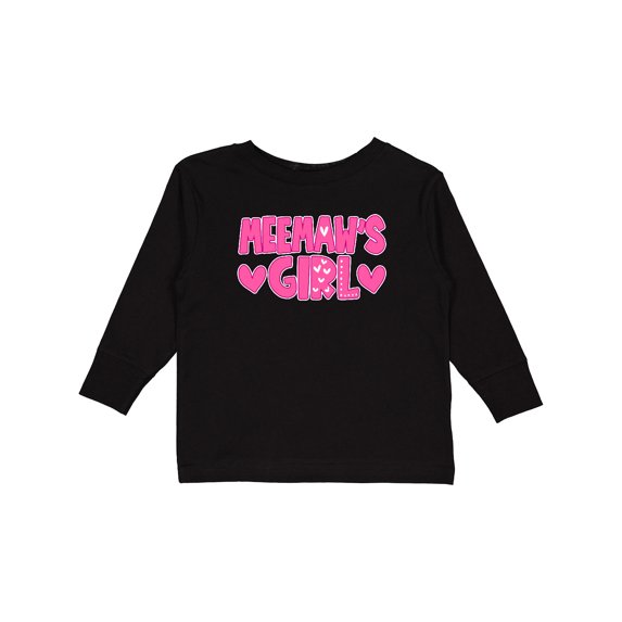 Inktastic Meemaw's Girl Girls Long Sleeve Toddler T-Shirt