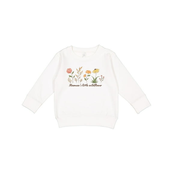 Inktastic Meemaw's Little Wildflower Toddler Sweatshirt