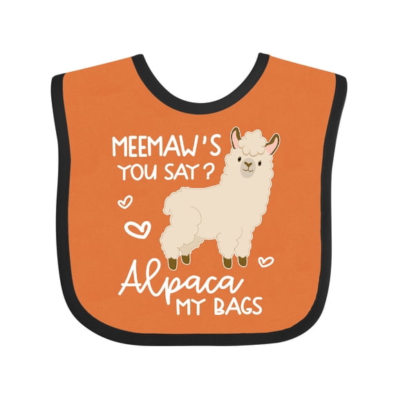 Inktastic Meemaw's You Say Alpaca My Bags Boys or Girls Baby Bib