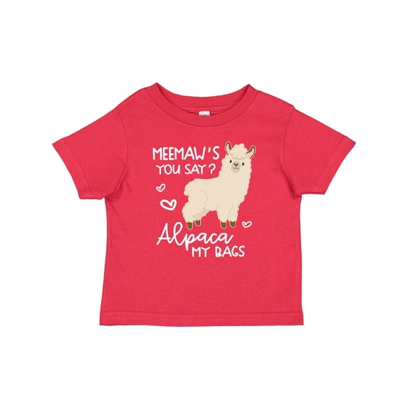 Inktastic Meemaw's You Say Alpaca My Bags Boys or Girls Baby T-Shirt