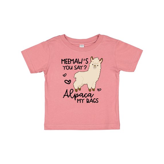 Inktastic Meemaw's You Say Alpaca My Bags Boys or Girls Baby T-Shirt