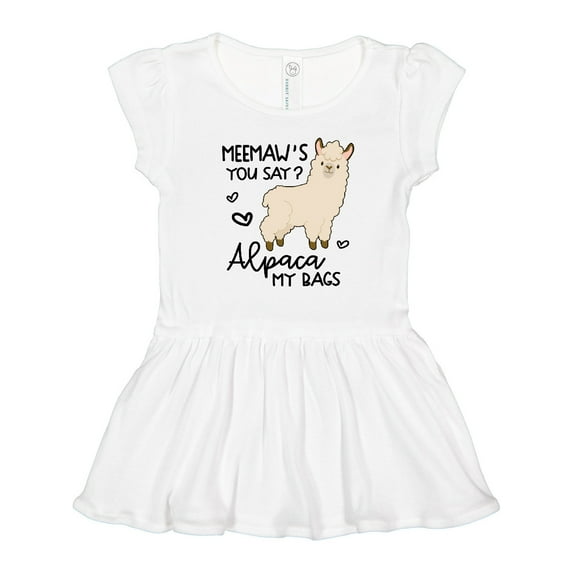 Inktastic Meemaw's You Say Alpaca My Bags Girls Toddler Dress