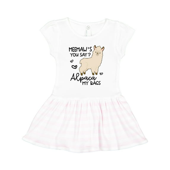 Inktastic Meemaw's You Say Alpaca My Bags Girls Toddler Dress