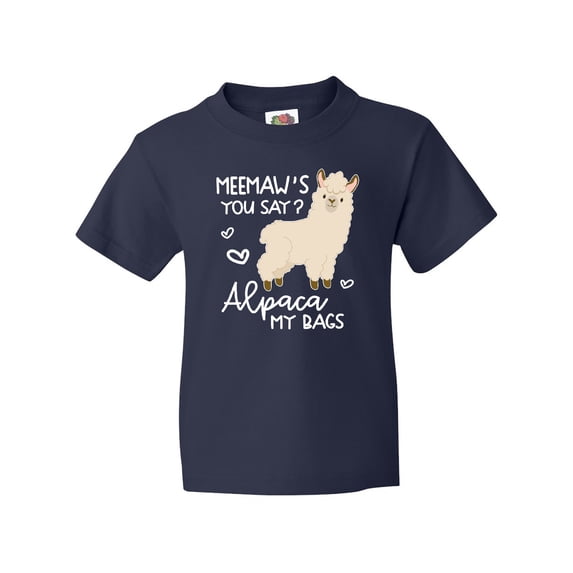 Inktastic Meemaw's You Say Alpaca My Bags Youth T-Shirt