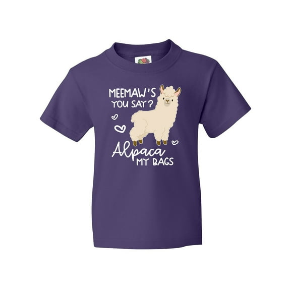 Inktastic Meemaw's You Say Alpaca My Bags Youth T-Shirt