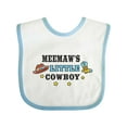 thumbnail image 1 of Inktastic Meemaws Little Cowboy with Cowboy Hat and Boots Boys Baby Bib, 1 of 4