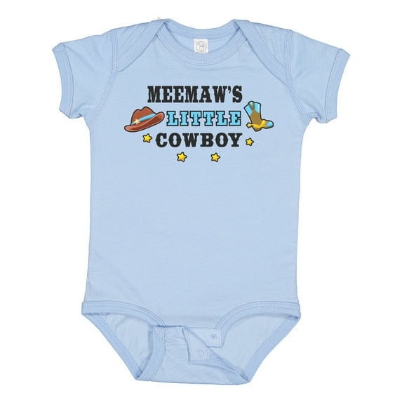 Inktastic Meemaws Little Cowboy with Cowboy Hat and Boots Boys Baby Bodysuit