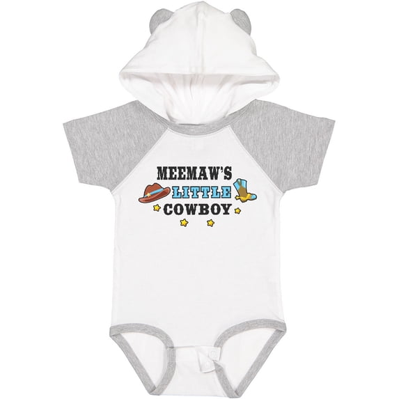 Inktastic Meemaws Little Cowboy with Cowboy Hat and Boots Boys Baby Bodysuit