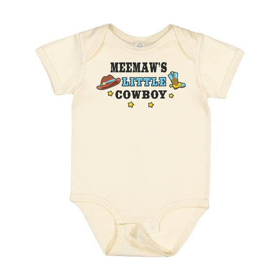 Inktastic Meemaws Little Cowboy with Cowboy Hat and Boots Boys Baby Bodysuit