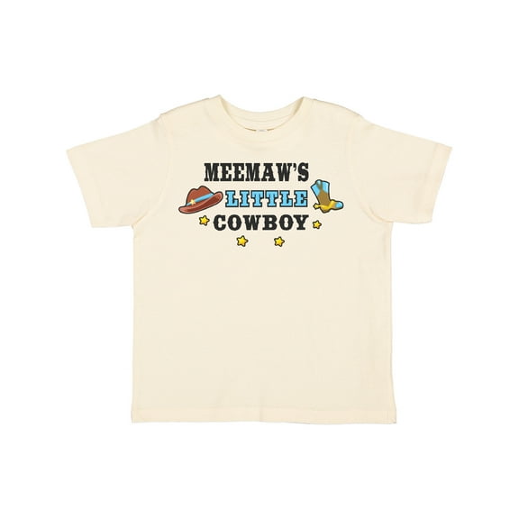 Inktastic Meemaws Little Cowboy with Cowboy Hat and Boots Boys Toddler T-Shirt