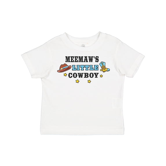 Inktastic Meemaws Little Cowboy with Cowboy Hat and Boots Boys Toddler T-Shirt