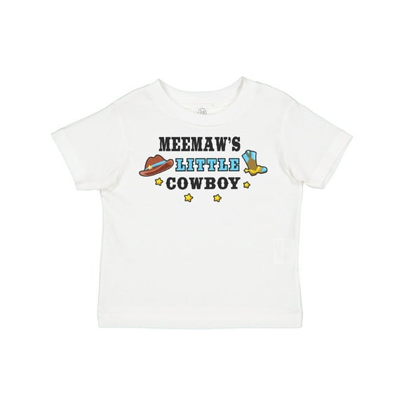 Inktastic Meemaws Little Cowboy with Cowboy Hat and Boots Boys Toddler T-Shirt