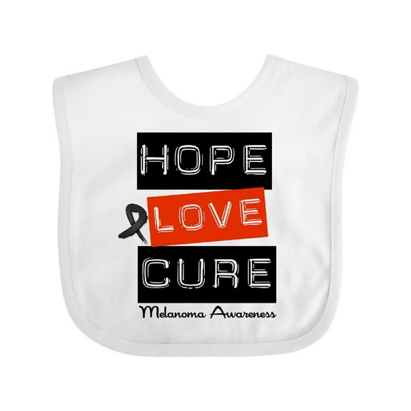 Inktastic Melanoma Hope Love Cure Boys or Girls Baby Bib