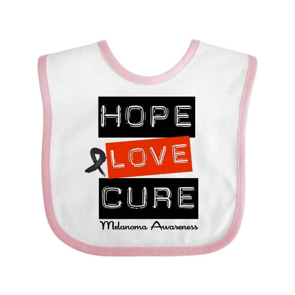 Inktastic Melanoma Hope Love Cure Boys or Girls Baby Bib
