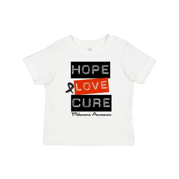 Inktastic Melanoma Hope Love Cure Boys or Girls Toddler T-Shirt