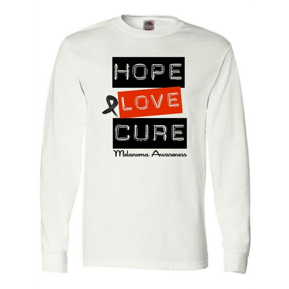 Inktastic Melanoma Hope Love Cure Long Sleeve T-Shirt